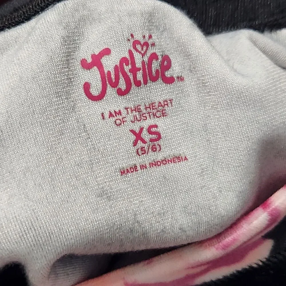 Justice Sweater For Girl's Size XSmall 5/6 Black Floral Super Soft